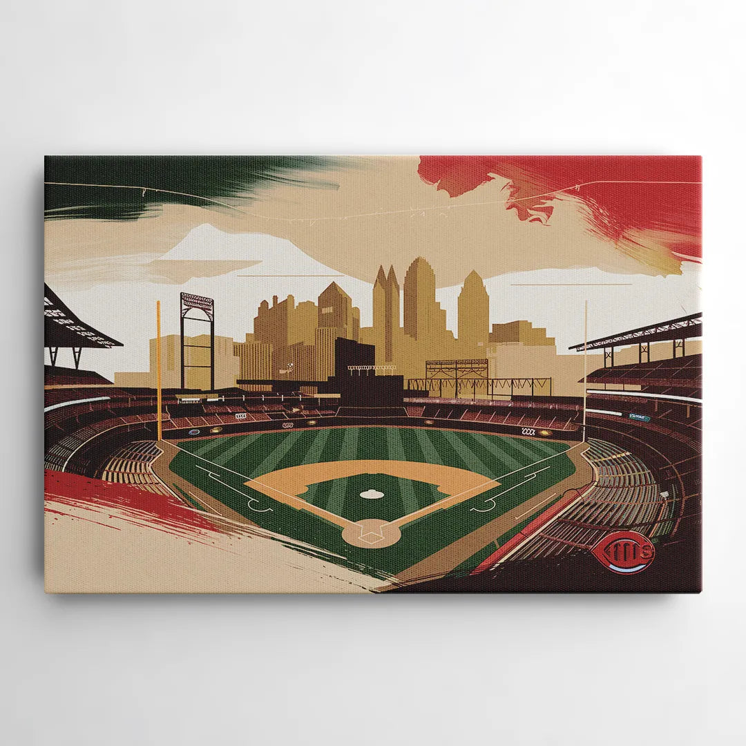 Cincinnati Reds Vintage Moments - Canvas Wall Art