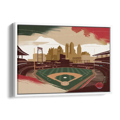 Cincinnati Reds Vintage Moments Side - White Canvas Wall Art
