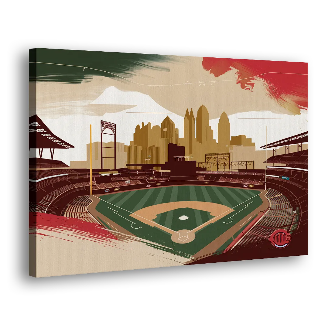 Cincinnati Reds Vintage Moments Side - Canvas Wall Art