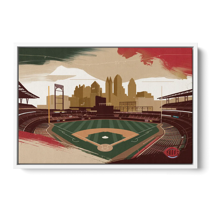 Cincinnati Reds Vintage Moments Front - White Canvas Wall Art