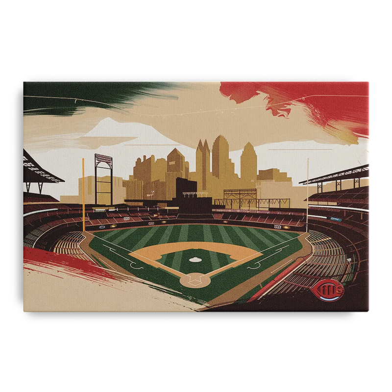 Cincinnati Reds Vintage Moments Front - Canvas Wall Art