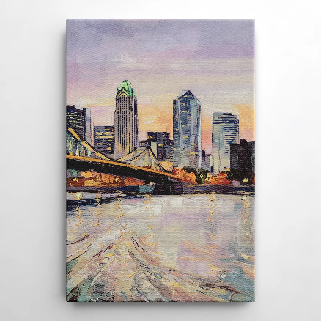 Cincinnati Skyline at Dawn - Canvas Wall Art