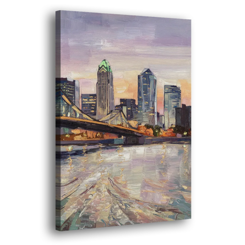 Cincinnati Skyline at Dawn - Canvas Wall Art