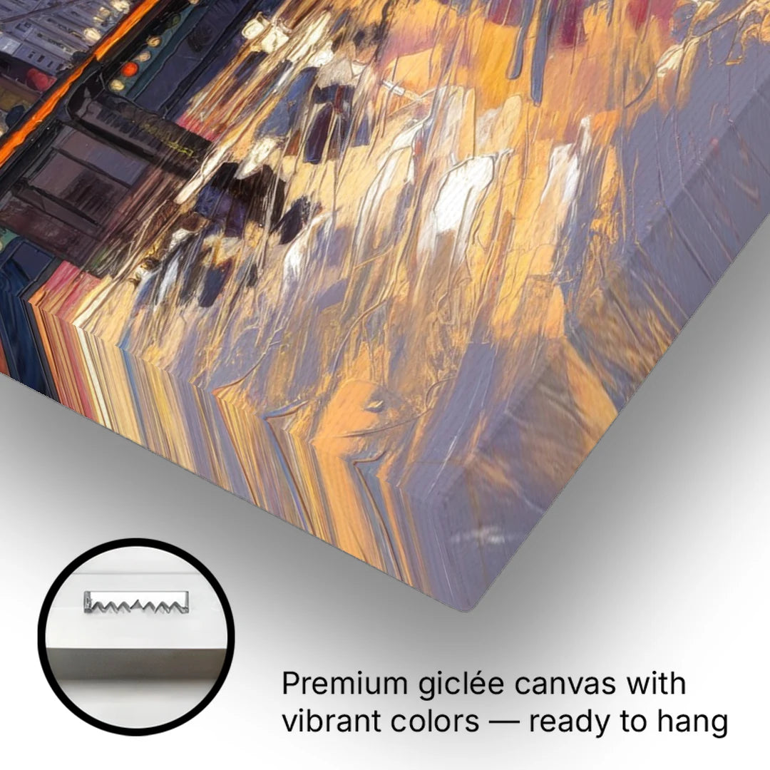 Cincinnati Skyline at Sunset - Canvas Wall Art - Gallery Wrap Corner
