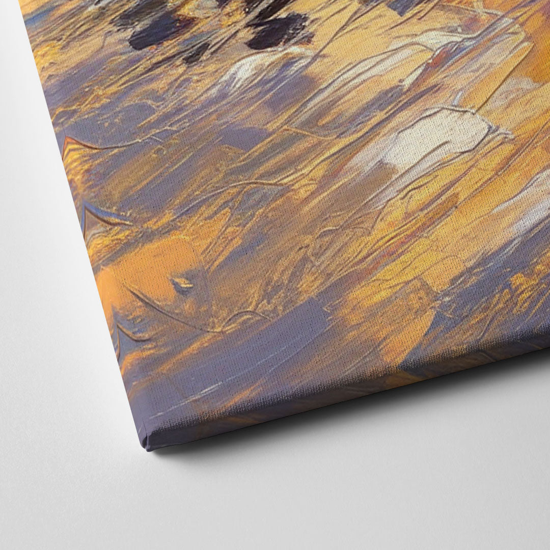 Cincinnati Skyline at Sunset Canvas Close Up