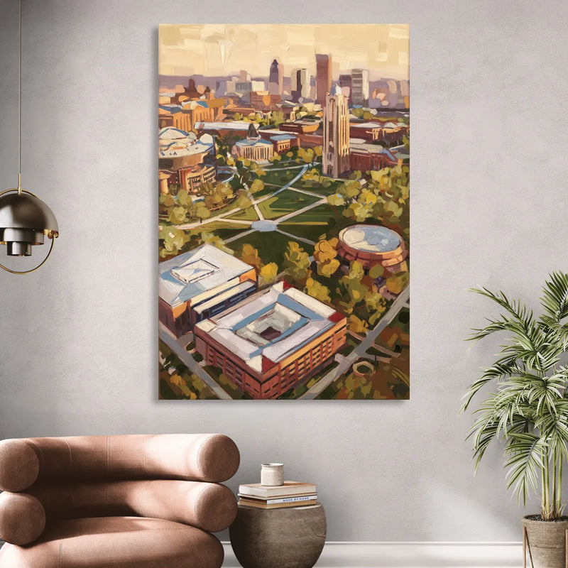 Cincinnati University Campus Highlights Sitting Room - Canvas Wall Art