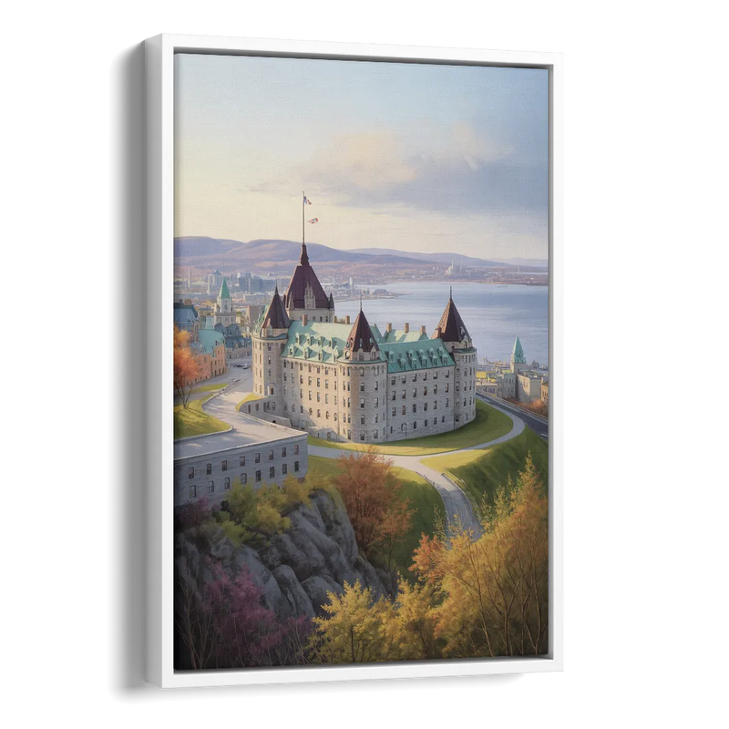 Citadel of Quebec Side - White Canvas Wall Art