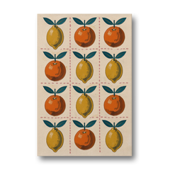 Citrus Wall Art with Lemons and Oranges - Canvas Wall Art - Front