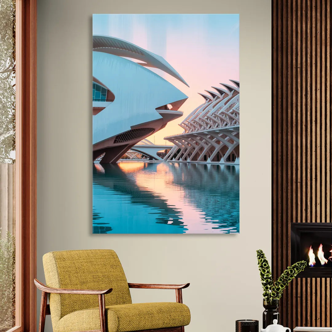 City of Arts and Sciences Living Room - Canvas Wall Art
