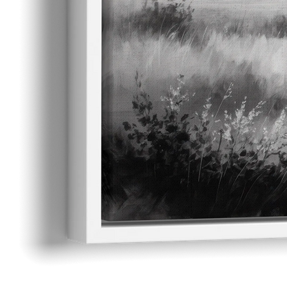 Classic Black and White Buffalo - Close-Up White Frame Canvas