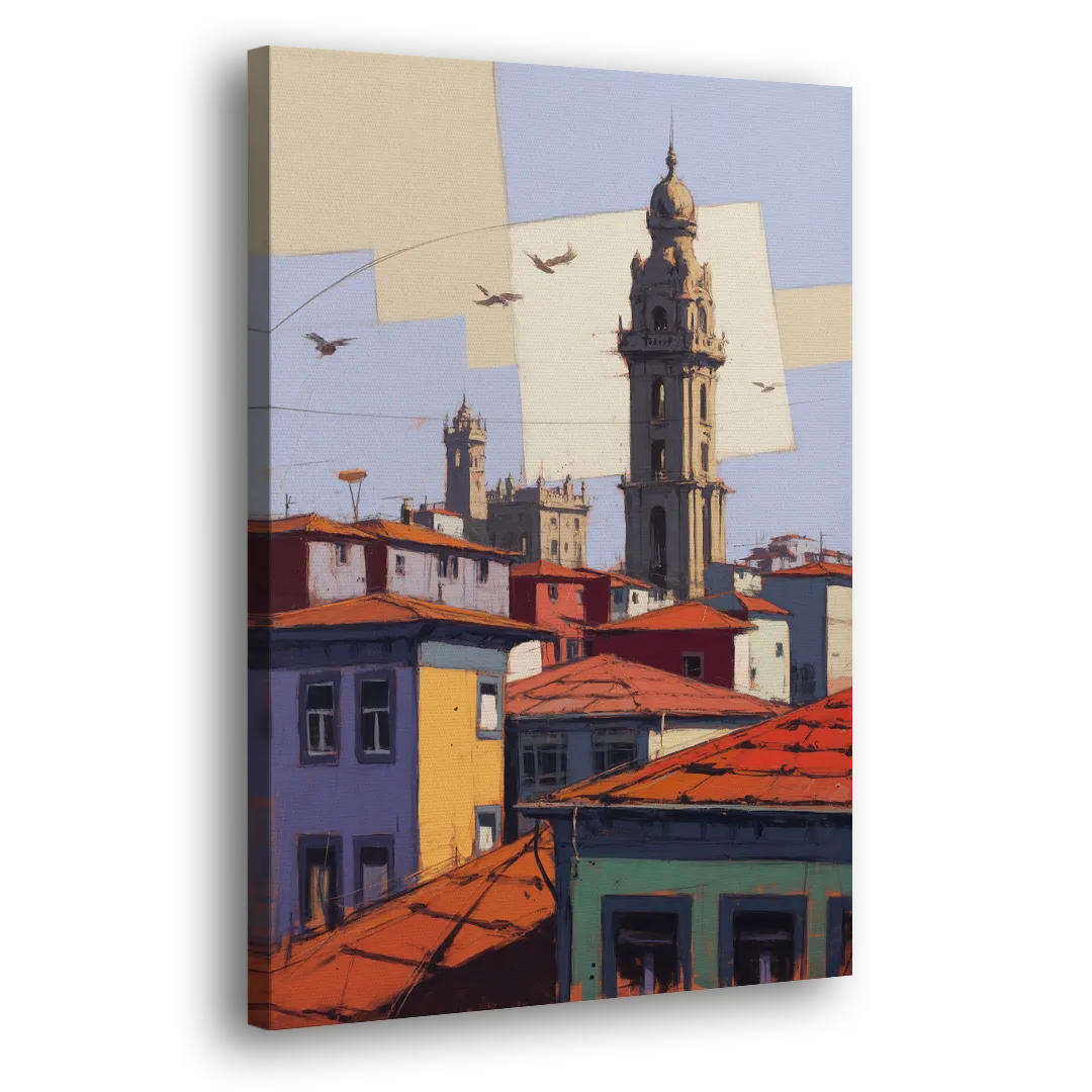 Clerigos Tower View Side - Canvas Wall Art