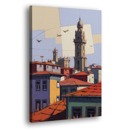 Clerigos Tower View Side - Canvas Wall Art