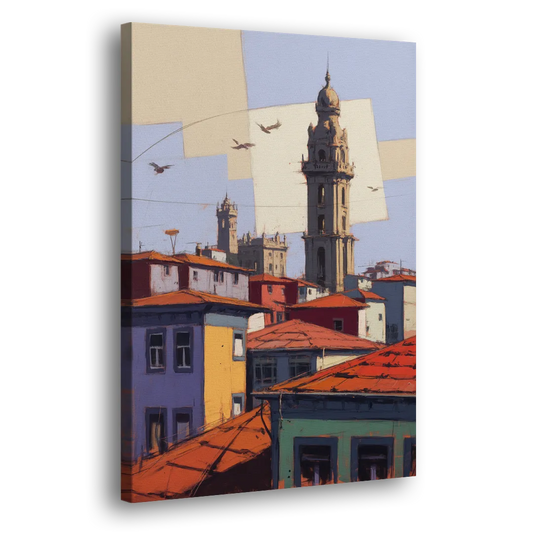 Clerigos Tower View Side - Canvas Wall Art
