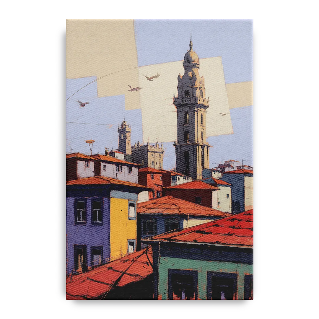 Clerigos Tower View Front - Canvas Wall Art