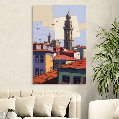 Clerigos Tower View Sitting Room - Canvas Wall Art