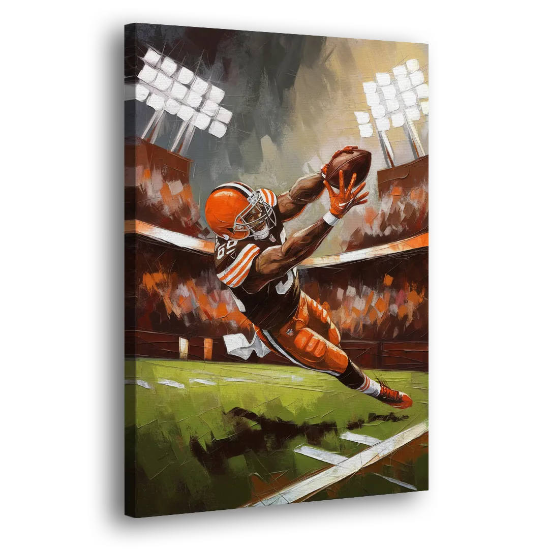 Cleveland Browns Fans in Action Side - Canvas Wall Art