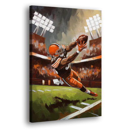 Cleveland Browns Fans in Action Side - Canvas Wall Art