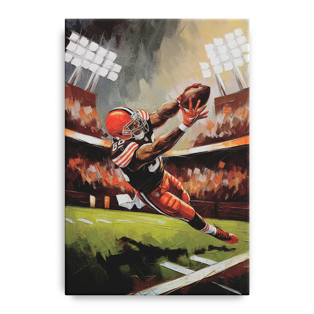 Cleveland Browns Fans in Action Front - Canvas Wall Art