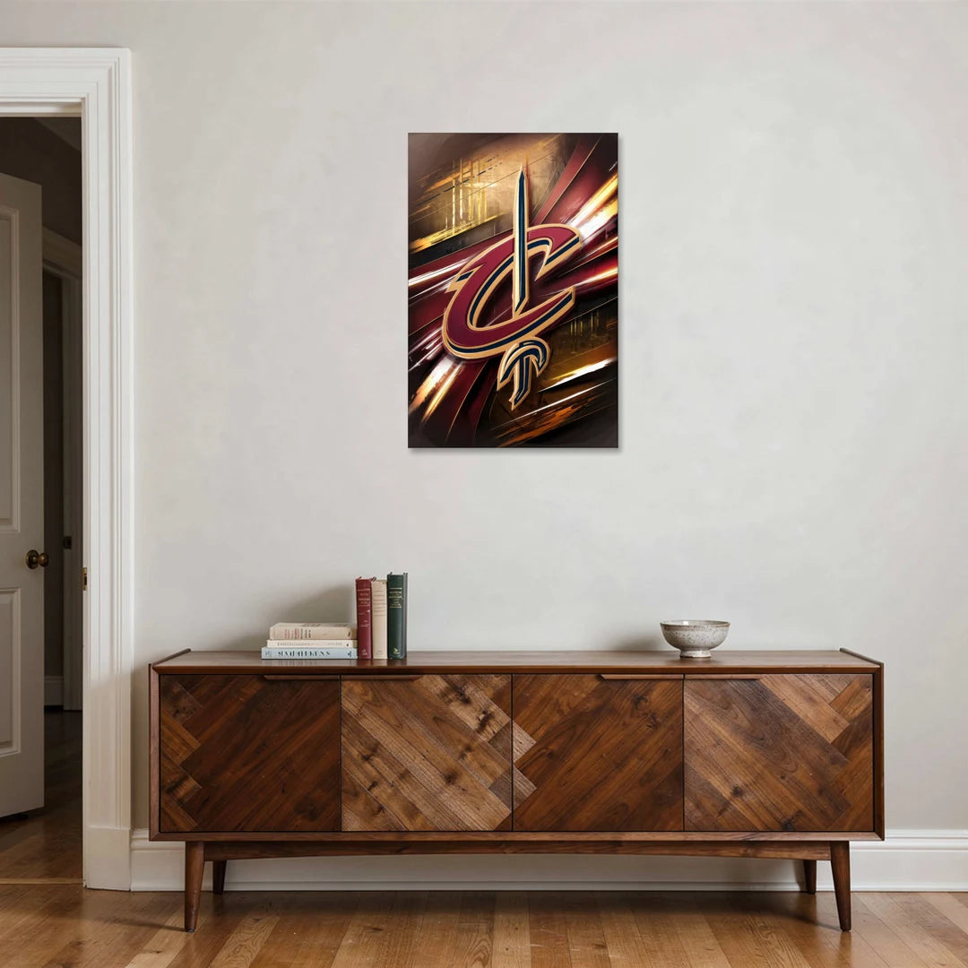 Cleveland Cavaliers Logo - Canvas Wall Art - Coffee Table - 24x36