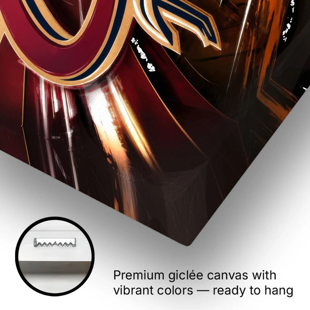 Cleveland Cavaliers Logo - Canvas Wall Art - Gallery Wrap Corner