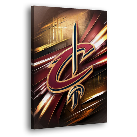 Cleveland Cavaliers Logo - Canvas Wall Art - Side