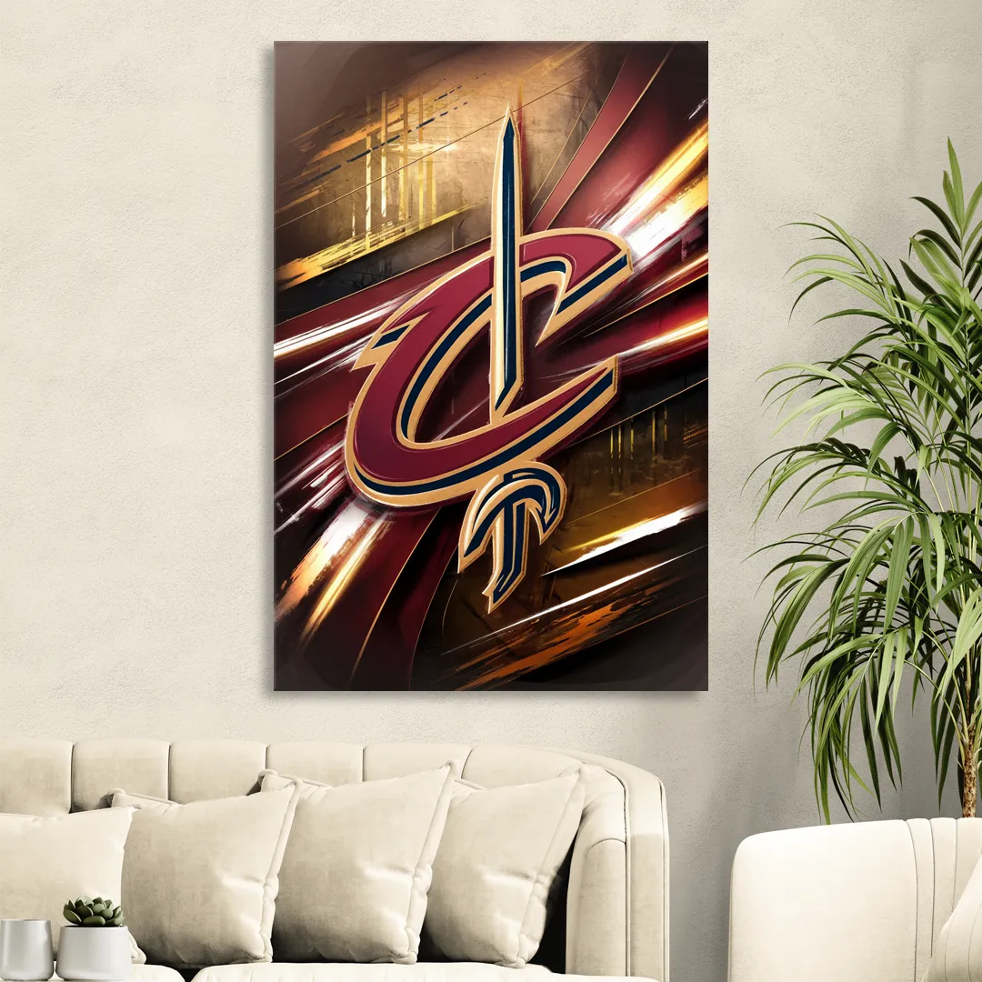 Cleveland Cavaliers Logo Sitting Room - Canvas Wall Art