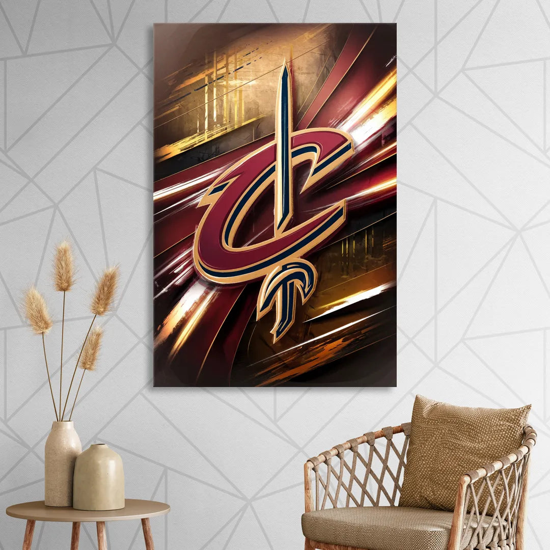 Cleveland Cavaliers Logo Living Room - Canvas Wall Art