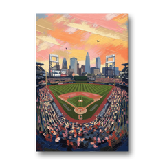 Cleveland Guardians Baseball Field - Canvas Wall Art - Front