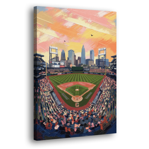 Cleveland Guardians Baseball Field - Canvas Wall Art - Side