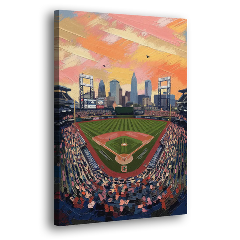 Cleveland Guardians Baseball Field - Canvas Wall Art