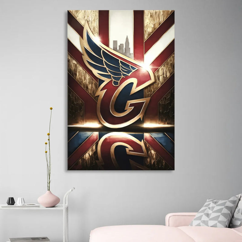 Cleveland Guardians Tribute Sitting Room - Canvas Wall Art