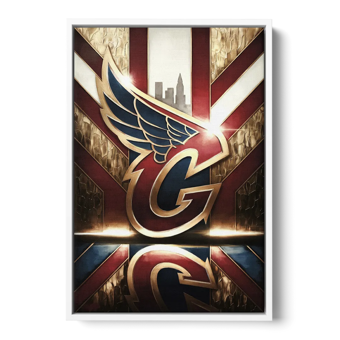 Cleveland Guardians Tribute Front - White Canvas Wall Art