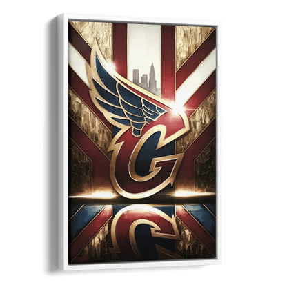 Cleveland Guardians Tribute Side - White Canvas Wall Art