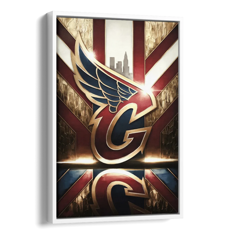 Cleveland Guardians Tribute Side - White Canvas Wall Art