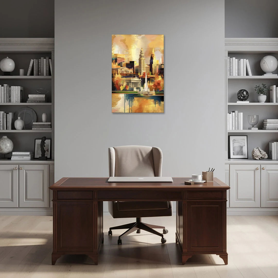 Cleveland Historic Landmarks - Canvas Wall Art - Office - 24x36