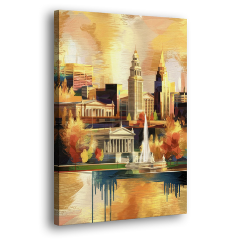 Cleveland Historic Landmarks - Canvas Wall Art - Side