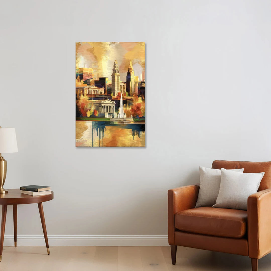 Cleveland Historic Landmarks - Canvas Wall Art - Sofa - 24x36