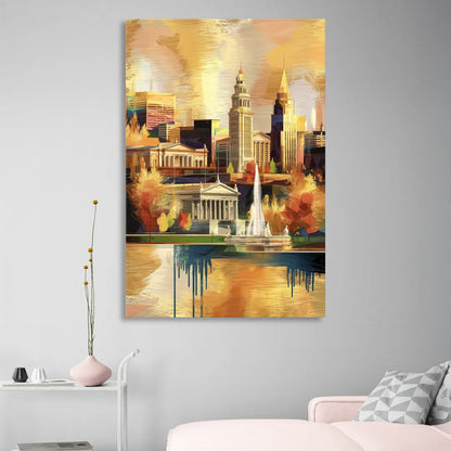 Cleveland Historic Landmarks Living Room - Canvas Wall Art