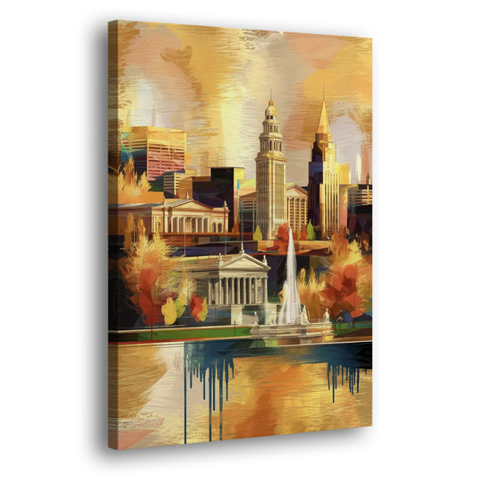 Cleveland Historic Landmarks Side - Canvas Wall Art