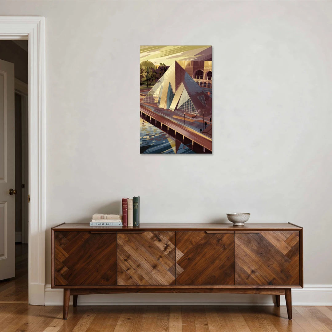 Cleveland Rock and Roll Hall of Fame - Canvas Wall Art - Coffee Table - 24x36