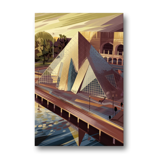 Cleveland Rock and Roll Hall of Fame - Canvas Wall Art - Front