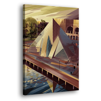 Cleveland Rock and Roll Hall of Fame Side - Canvas Wall Art