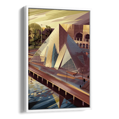 Cleveland Rock and Roll Hall of Fame Side - White Canvas Wall Art