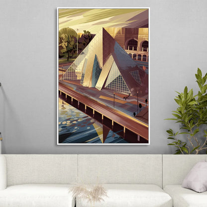 Cleveland Rock and Roll Hall of Fame Sitting Room - White Canvas Wall Art