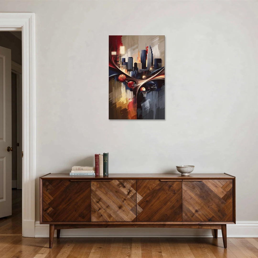 Cleveland Sports Team Spirit - Canvas Wall Art - Coffee Table - 24x36
