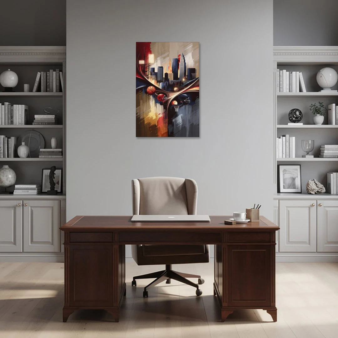 Cleveland Sports Team Spirit - Canvas Wall Art - Office - 24x36