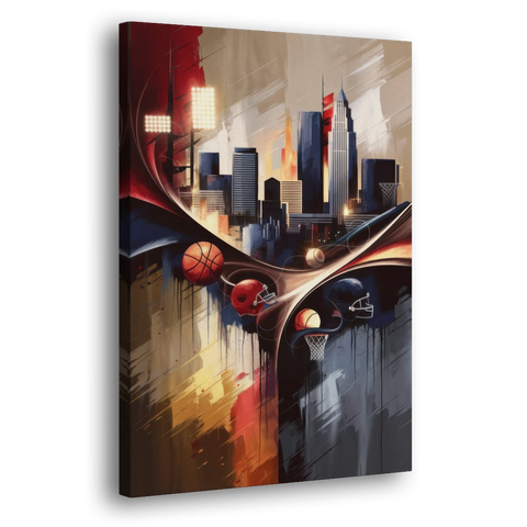 Cleveland Sports Team Spirit - Canvas Wall Art - Side