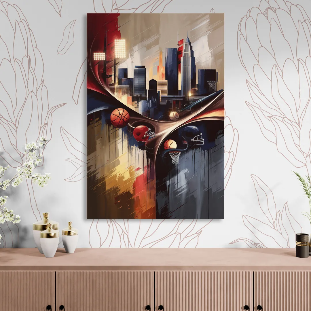 Cleveland Sports Team Spirit Sitting Room - Canvas Wall Art
