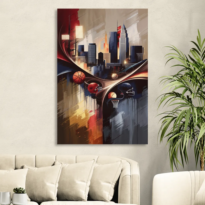 Cleveland Sports Team Spirit Living Room - Canvas Wall Art