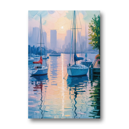 Coal Harbour Morning Light - Canvas Wall Art - Front
